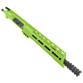 AR15 .300 Blackout Pistol Upper Assembly 10" Barrel Custom 10" Slanted MLOK Handguard Complete w/ Charging Handle - Zombie Green