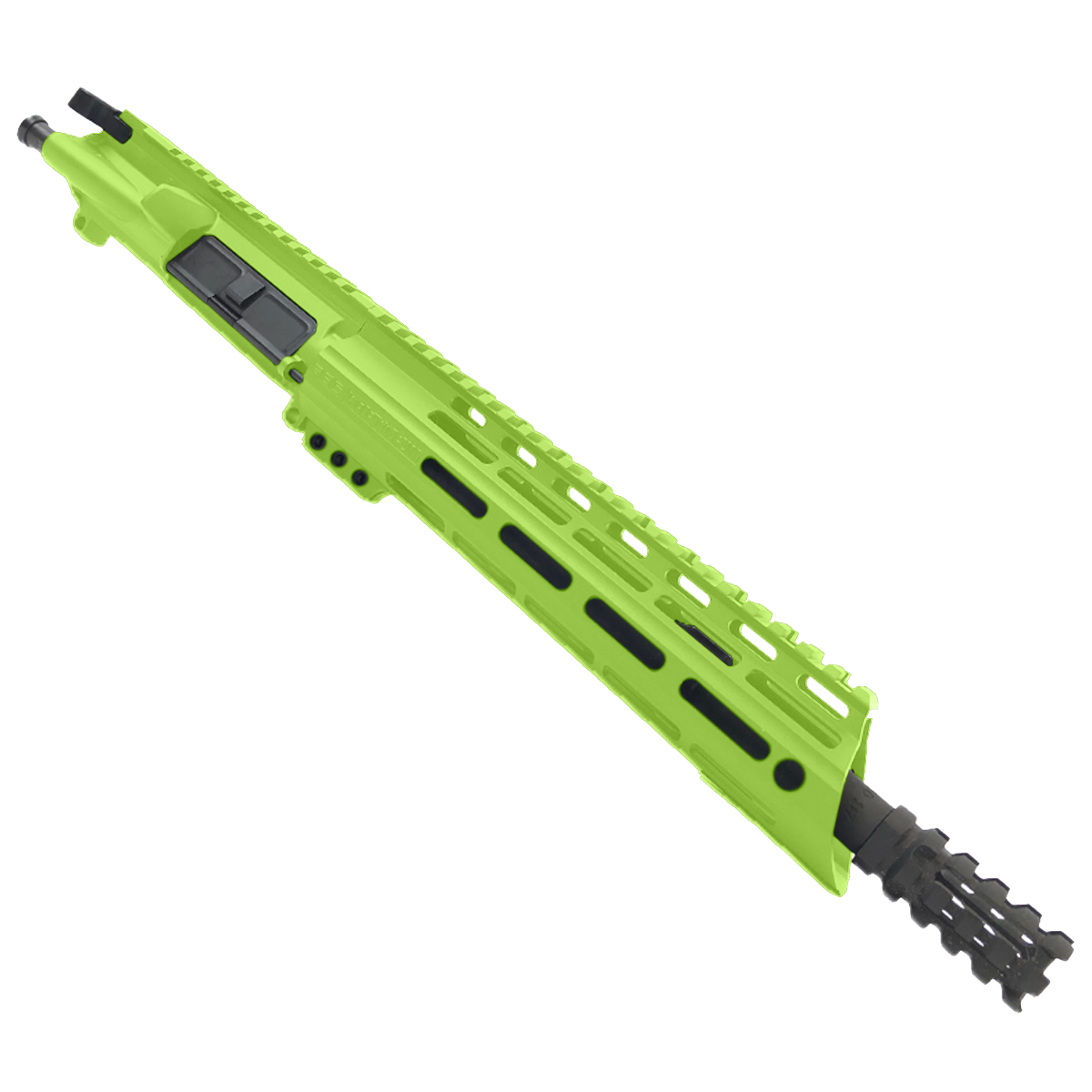 AR15 .300 Blackout Pistol Upper Assembly 10" Barrel Custom 10" Slanted MLOK Handguard Complete w/ Charging Handle - Zombie Green
