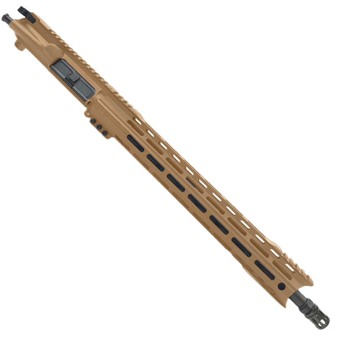 AR15 .300 AAC Blackout Rifle Upper Assembly 16" Barrel Custom 15" Top Cut Hybrid MLOK Handguard Complete w/ BCG & Charging Handle - Burnt Bronze