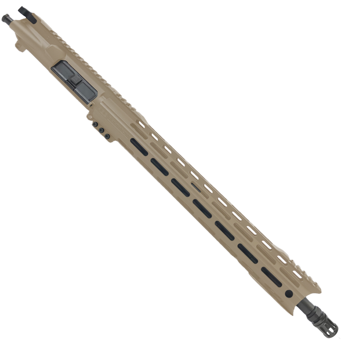 AR15 .300 AAC Blackout Rifle Upper Assembly 16" Barrel Custom 15" Top Cut Hybrid MLOK Handguard Complete w/ BCG & Charging Handle - Flat Dark Earth