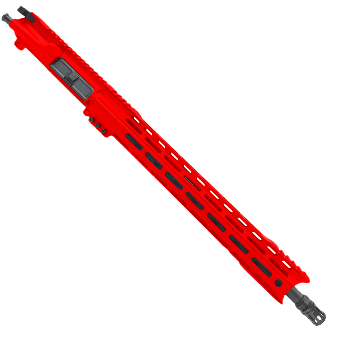AR15 .300 AAC Blackout Rifle Upper Assembly 16" Barrel Custom 15" Top Cut Hybrid MLOK Handguard Complete w/ BCG & Charging Handle - Red