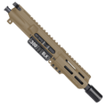 AR15 .300 Blackout Micro Pistol Upper Assembly 5" Barrel MLOK Handguard w/ Charging Handle - FDE