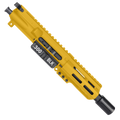 AR15 .300 Blackout Micro Pistol Upper Assembly 5" Barrel MLOK Handguard w/ Charging Handle - Gold