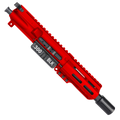 AR15 .300 Blackout Pistol Upper Assembly 5" Barrel MLOK Handguard w/ Charging Handle - Red