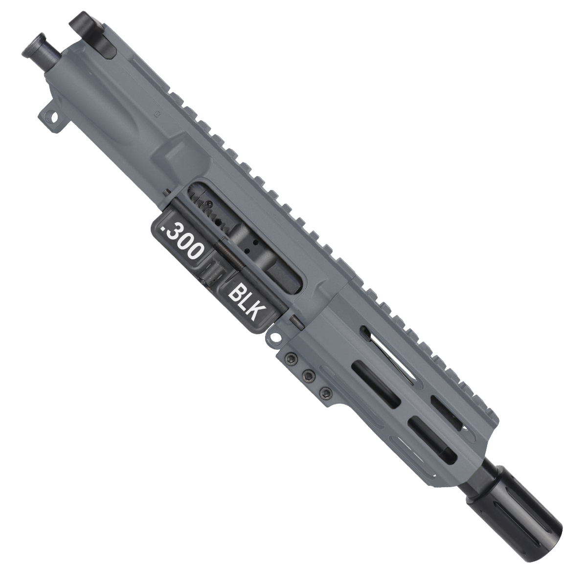 AR15 .300 Blackout Micro Pistol Upper Assembly 5" Barrel MLOK Handguard w/ Charging Handle - SNIPER GREY