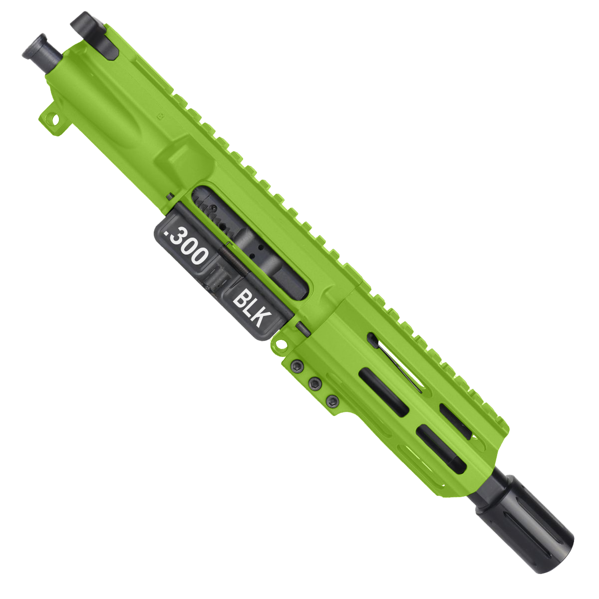 AR15 .300 Blackout Micro Pistol Upper Assembly 5" Barrel MLOK Handguard w/ Charging Handle - Zombie Green