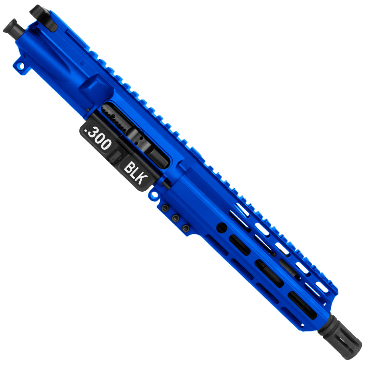 AR15 .300 Blackout Pistol Upper Assembly MLOK Handguard Complete w/ Charging Handle - Flame Blue
