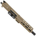 AR15 .300 Blackout Pistol Upper Assembly 7" MLOK Handguard Complete w/ Charging Handle - FDE