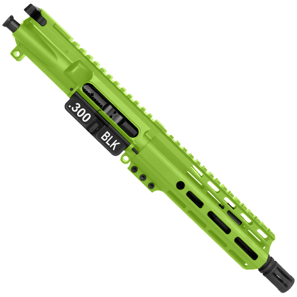 AR15 .300 Blackout Pistol Upper Assembly MLOK Handguard Complete w/ Charging Handle - Zombie Green