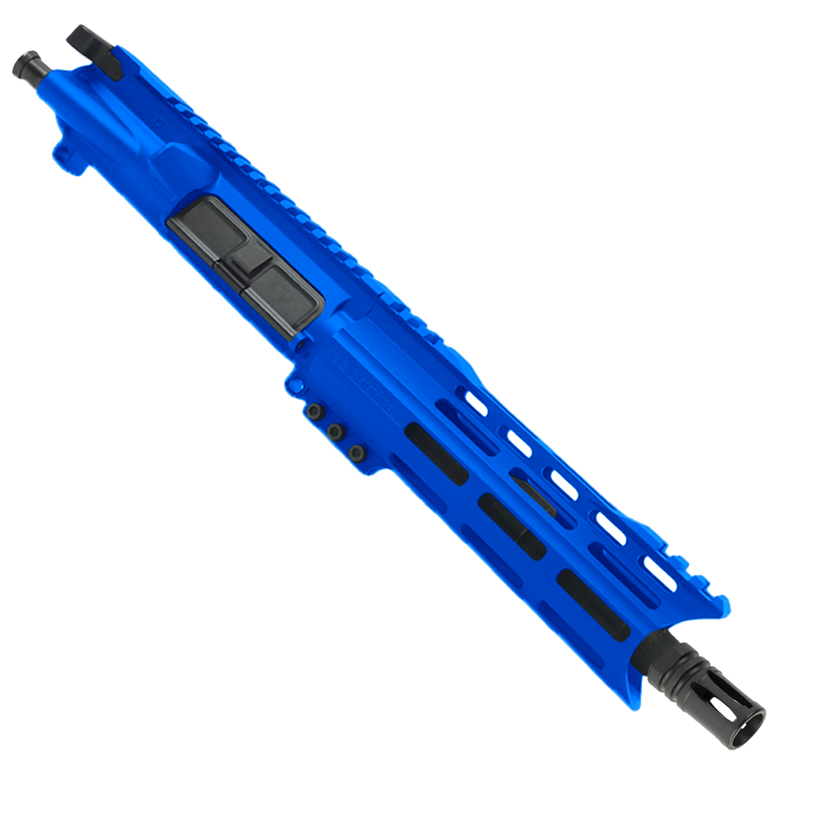 AR-300 .300 AAC Blackout Pistol Upper Assembly 7" Barrel Custom 7" Top Cut Hybrid MLOK Handguard Complete w/ Charging Handle - Flame Blue
