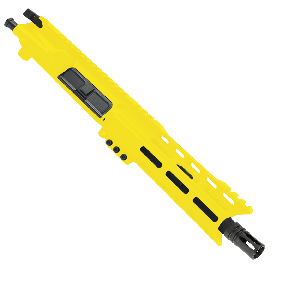 AR-300 .300 AAC Blackout Pistol Upper Assembly 7" Barrel Custom 7" Top Cut Hybrid MLOK Handguard Complete w/ Charging Handle - Lemon Zest
