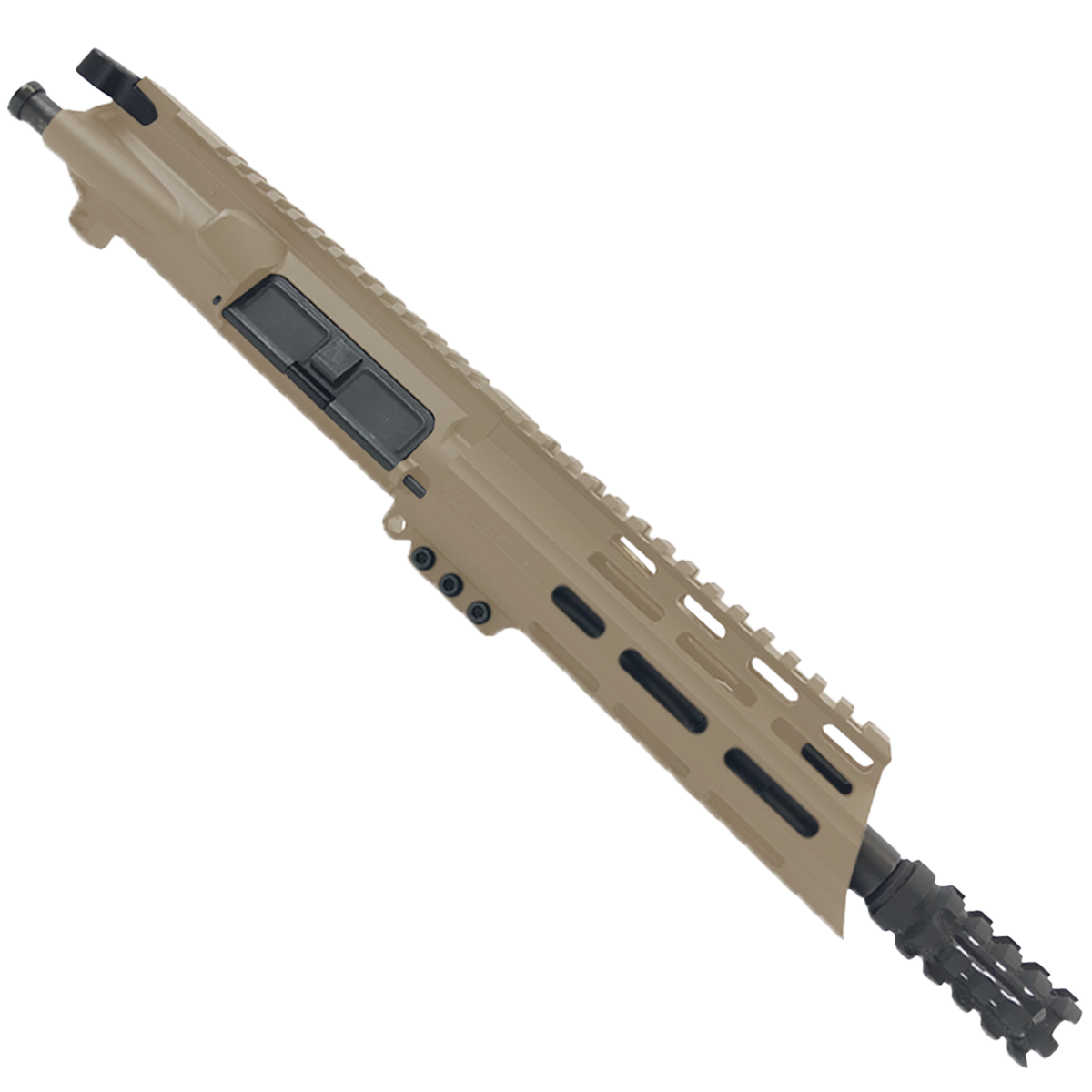 AR15 .300 Blackout Pistol Upper Assembly 7" Barrel Custom 7" Slanted MLOK Handguard Complete w/ BCG & Charging Handle - Magpul FDE