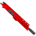 AR15 .300 Blackout Pistol Upper Assembly 7" Barrel Custom 7" Slanted MLOK Handguard Complete w/ BCG & Charging Handle - Red