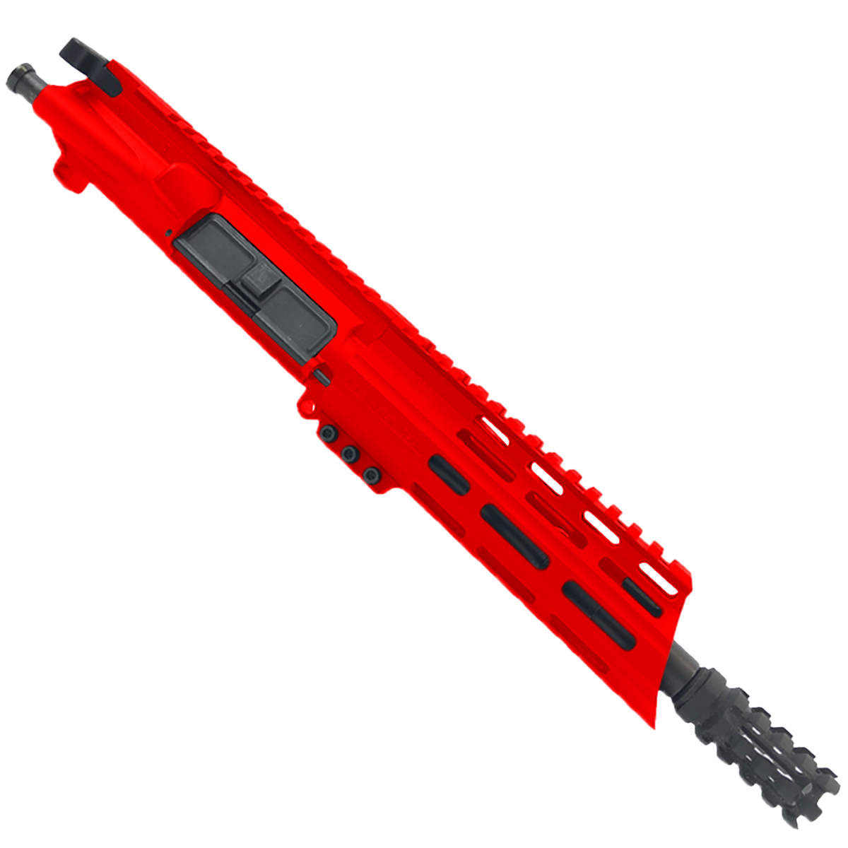 AR15 .300 Blackout Pistol Upper Assembly 7" Barrel Custom 7" Slanted MLOK Handguard Complete w/ BCG & Charging Handle - Red