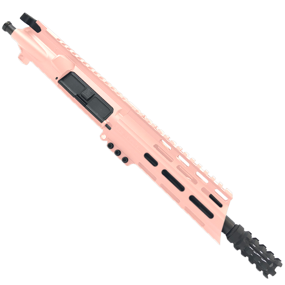 AR15 .300 Blackout Pistol Upper Assembly 7" Barrel Custom 7" Slanted MLOK Handguard Complete w/ BCG & Charging Handle - Rose Gold