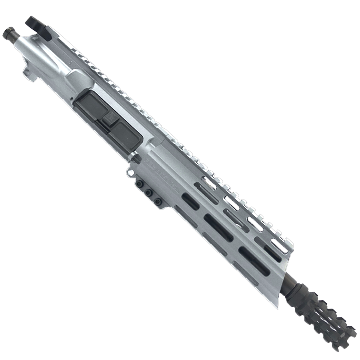 AR15 .300 Blackout Pistol Upper Assembly 7" Barrel Custom 7" Slanted MLOK Handguard Complete w/ BCG & Charging Handle - Tungsten Gray