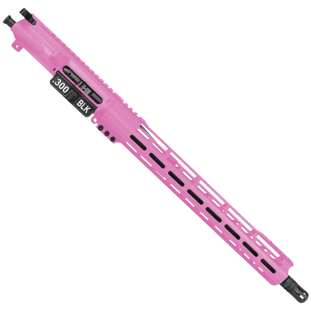 AR-15 .300 Blackout Complete Upper Build Assembly 16" Barrel 15" Lightweight Hybrid MLOK Handguard - Sig Pink