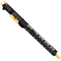 AR-15 .300 Blackout Two-Tone Complete Upper Build Assembly 16" Barrel 15" Lightweight Hybrid MLOK Handguard - Black and Tequila Sunrise Orange