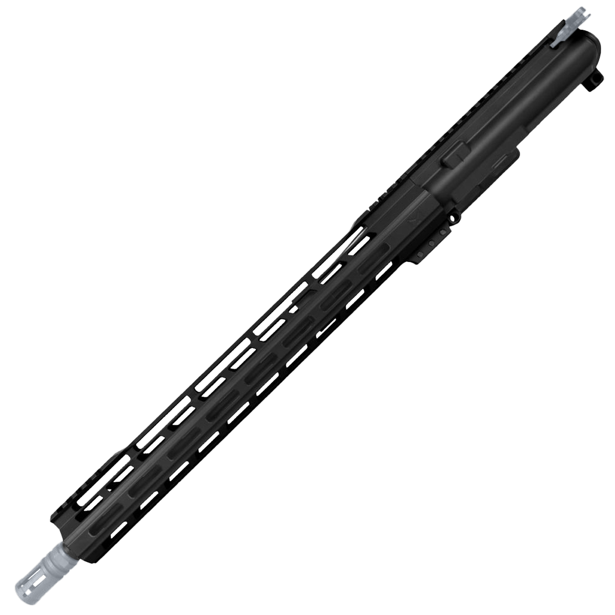 AR-15 .300 Blackout Two-Tone Complete Upper Build Assembly 16" Barrel 15" Lightweight Hybrid MLOK Handguard - Black and Sniper Gray