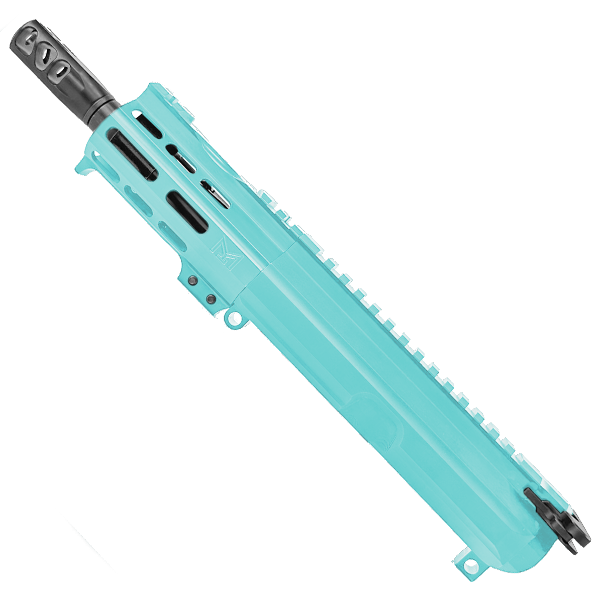 AR15 .300 Blackout Micro Pistol Upper Assembly 5" Barrel Custom 4" MLOK Handguard - Robins Egg Blue
