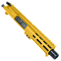 AR15 .300 Blackout Micro Pistol Upper Assembly 5" Barrel Custom 5.5" MLOK Handguard Complete w/ Charging Handle - Gold