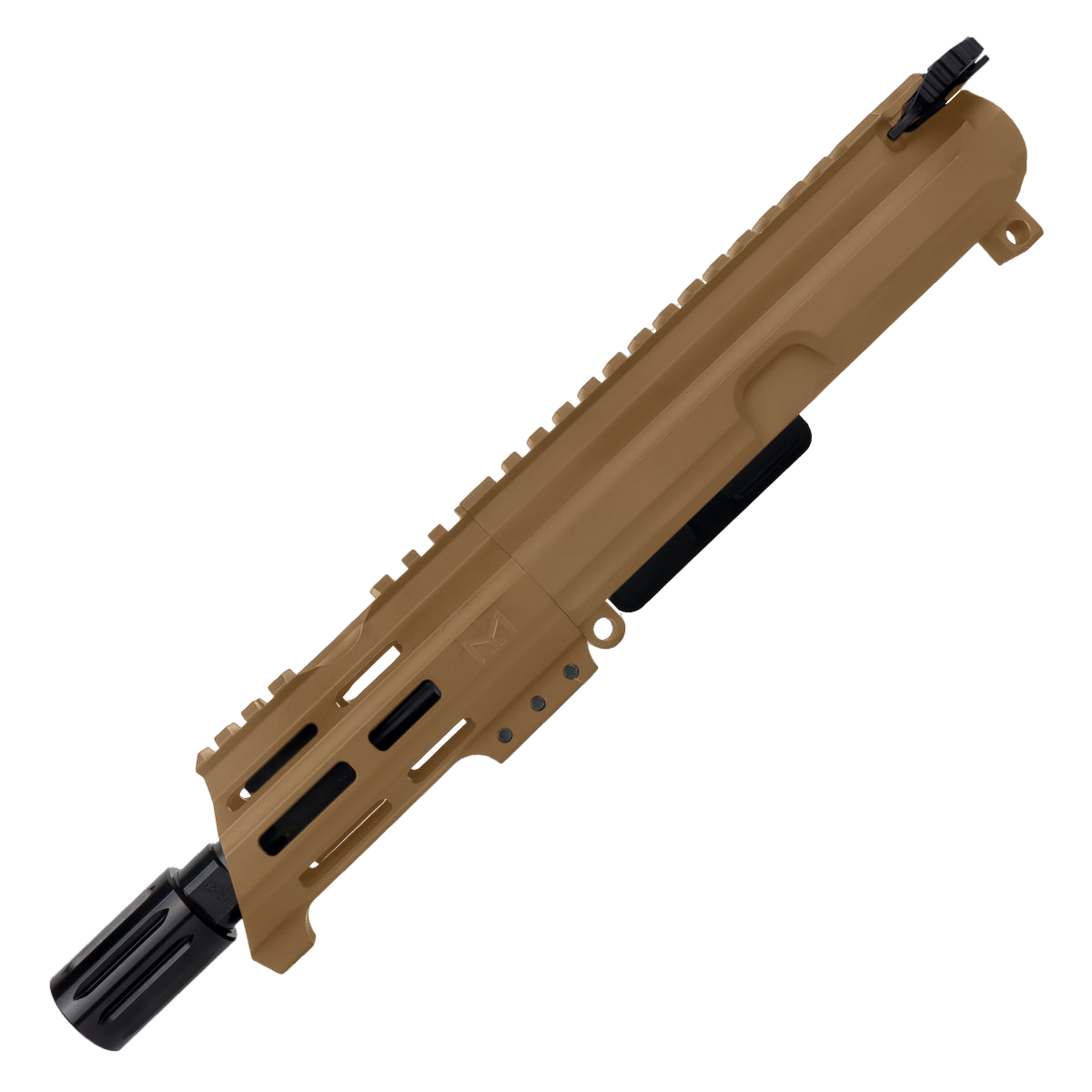 AR15 .300 Blackout Micro Pistol Upper Assembly 5" Barrel Custom 5" Top Cut Custom MLOK Handguard Complete w/ Charging Handle- Burnt Bronze
