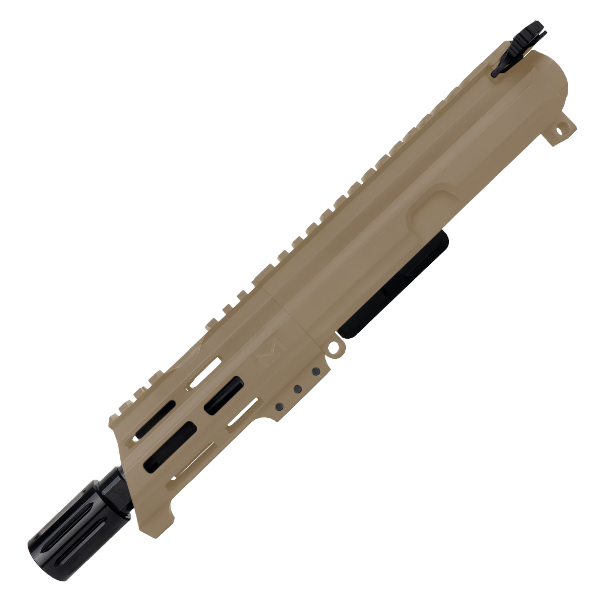AR15 .300 Blackout Micro Pistol Upper Assembly 5" Barrel Custom 5" Top Cut Custom MLOK Handguard Complete w/ Charging Handle- FDE
