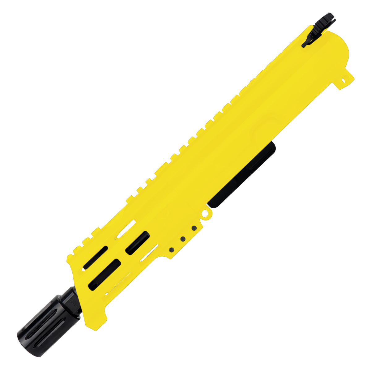 AR15 .300 Blackout Micro Pistol Upper Assembly 5" Barrel Custom 5" Top Cut Custom MLOK Handguard Complete w/ Charging Handle - Lemon Zest