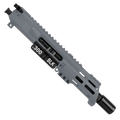 AR15 AR15 .300 Blackout Micro Pistol Upper Assembly 5" Barrel Custom 5" Top Cut Custom MLOK Handguard Complete w/ Charging Handle-Sniper Grey