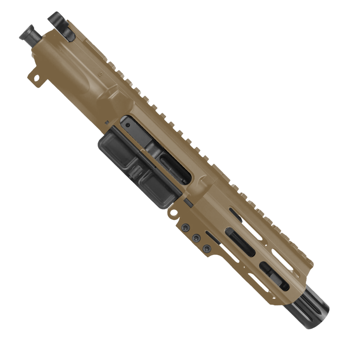 AR .40 S&W Pistol Upper Assembly 4" Barrel MLOK Handguard Complete w/ Charging Handle -FDE
