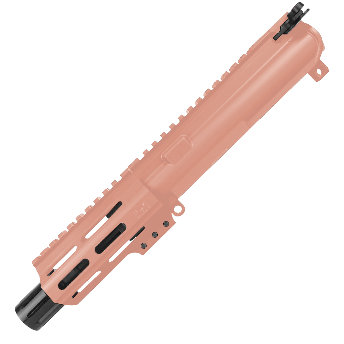 AR .40 S&W Pistol Upper Assembly 4" Barrel MLOK Handguard Complete w/ Charging Handle - Rose Gold