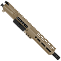 AR .40 S&W 7" Complete Upper Assembly 8" Barrel and 7" D-Cut MLOK Handguard - Magpul FDE