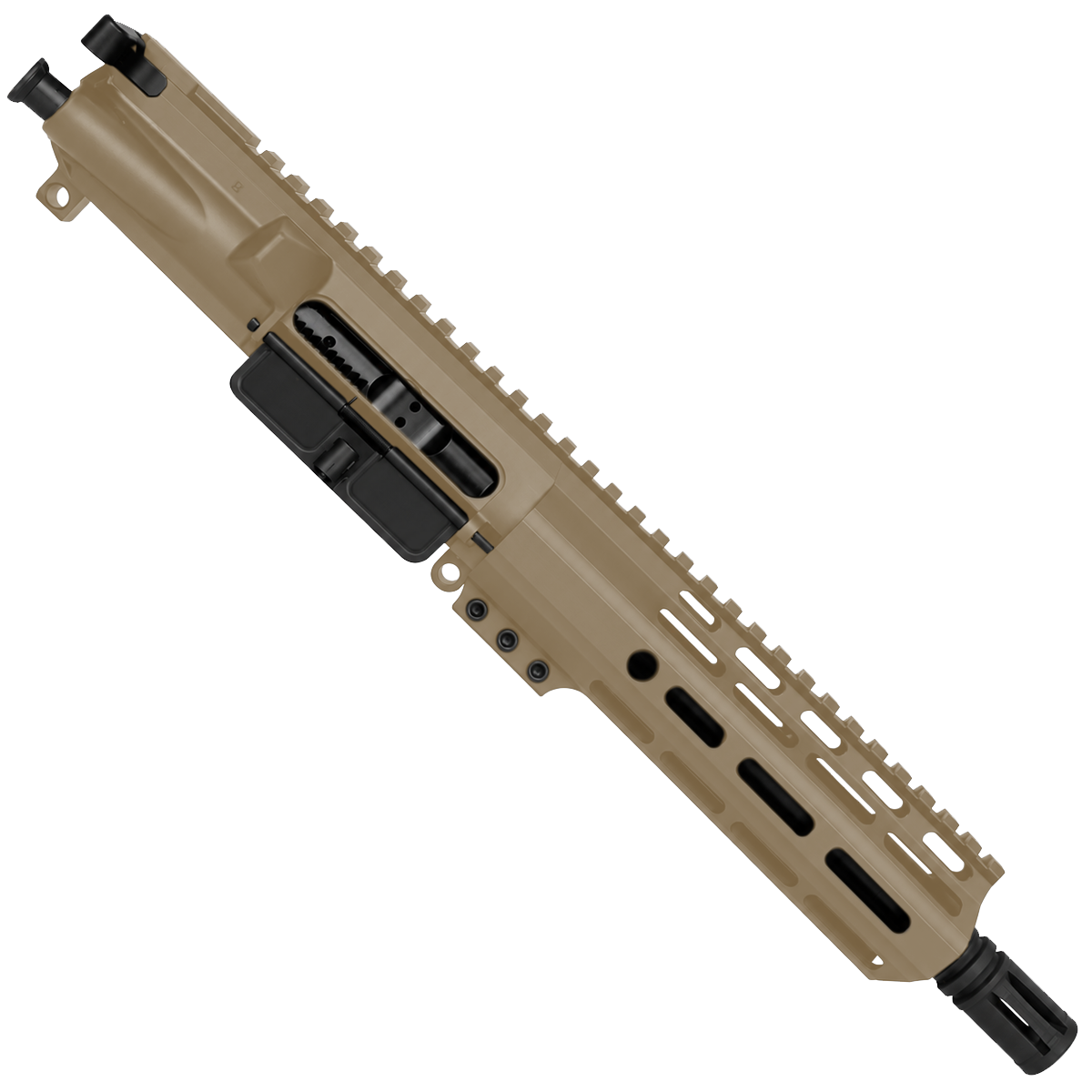 AR .40 S&W 7" Complete Upper Assembly 8" Barrel and 7" D-Cut MLOK Handguard - Magpul FDE