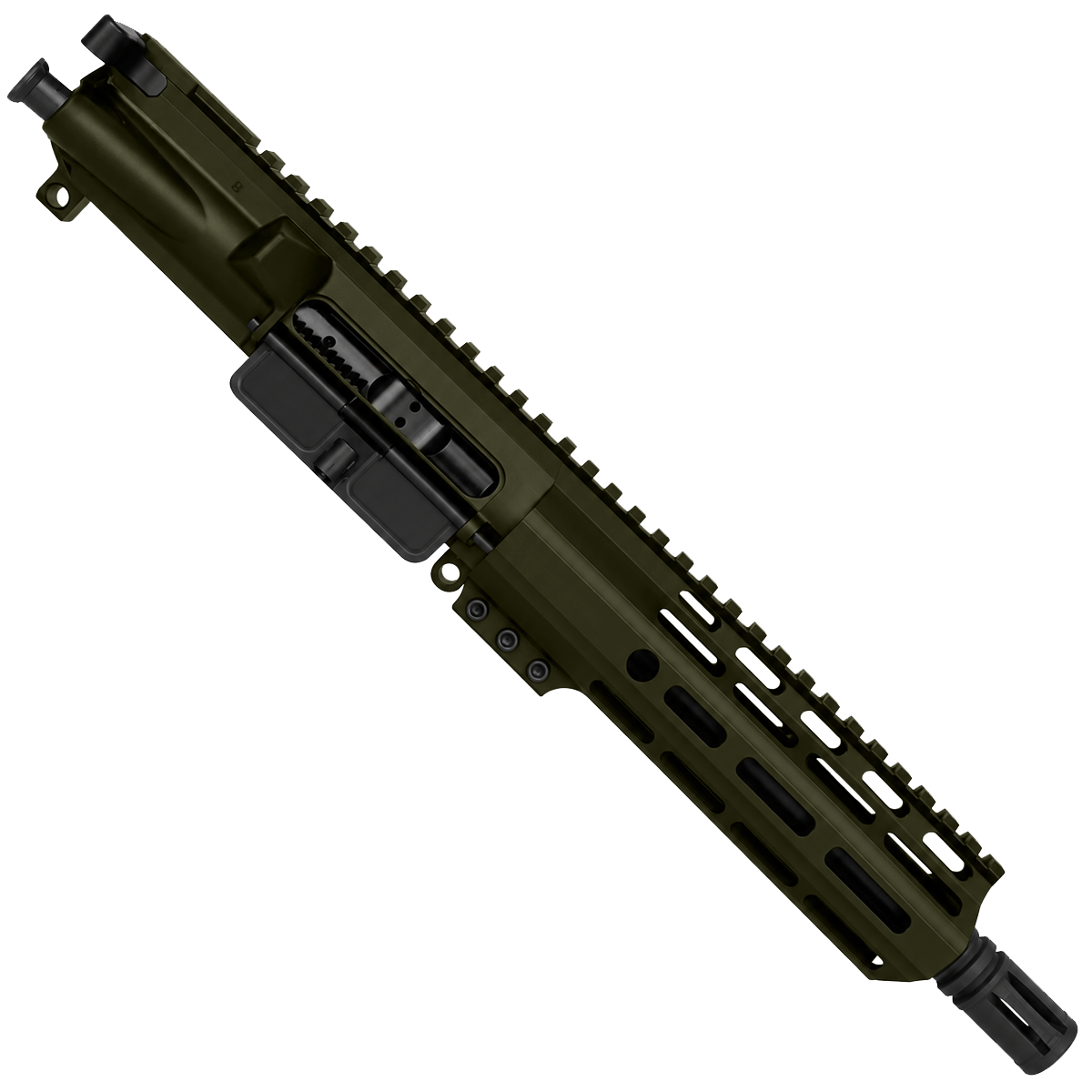 AR .40 S&W 7" Complete Upper Assembly 8" Barrel and 7" D-Cut MLOK Handguard - Magpul ODG