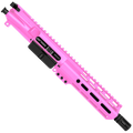 AR .40 S&W 7" Complete Upper Assembly 8" Barrel and 7" D-Cut MLOK Handguard - Sig Pink