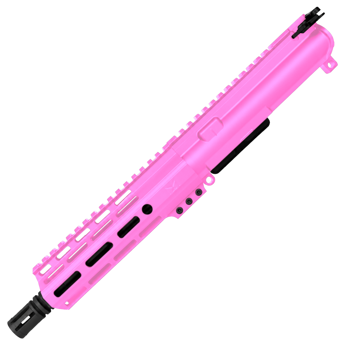 AR .40 S&W 7" Complete Upper Assembly 8" Barrel and 7" D-Cut MLOK Handguard - Sig Pink