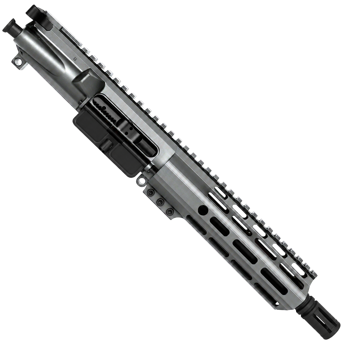 AR .40 S&W 7" Complete Upper Assembly 8" Barrel and 7" D-Cut MLOK Handguard - Tungsten Gray