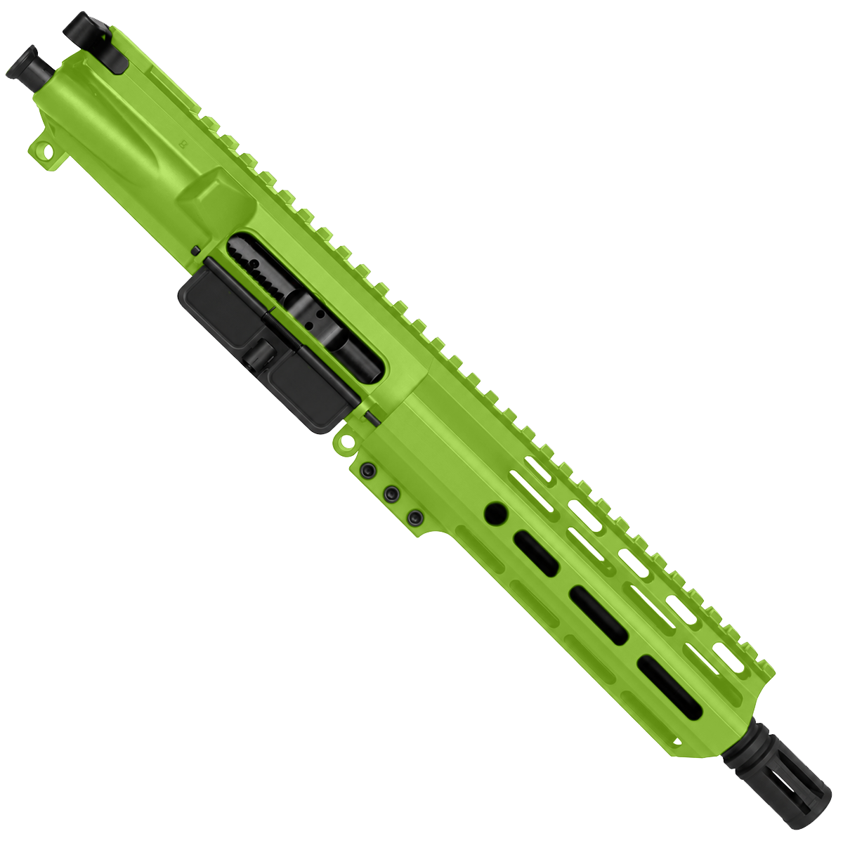 AR .40 S&W 7" Complete Upper Assembly 8" Barrel and 7" D-Cut MLOK Handguard - Zombie Green