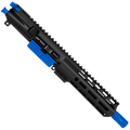 AR .40 S&W Two-Tone 7" Complete Upper Assembly 8" Barrel and 7" D-Cut MLOK Handguard - Black and Flame Blue