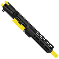 AR .40 S&W Two-Tone 7" Complete Upper Assembly 8" Barrel and 7" D-Cut MLOK Handguard - Black and Lemon Zest