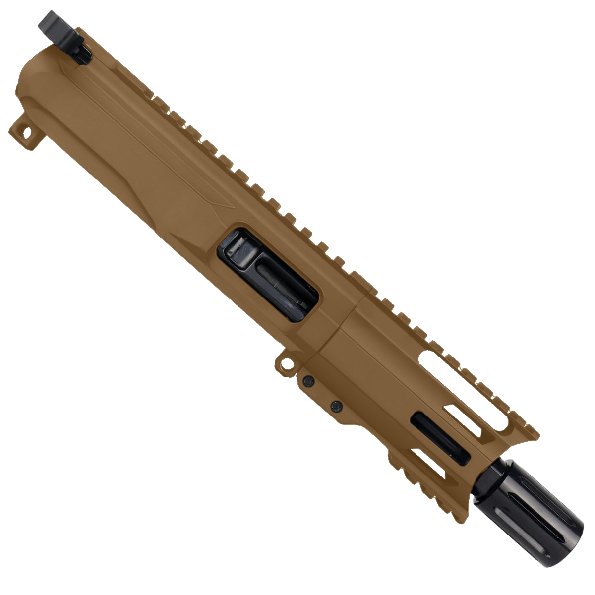AR40 .40 S&W Pistol Billet Upper Assembly 4" Barrel MLOK Handguard Complete w/ Charging Handle - Burnt Bronze