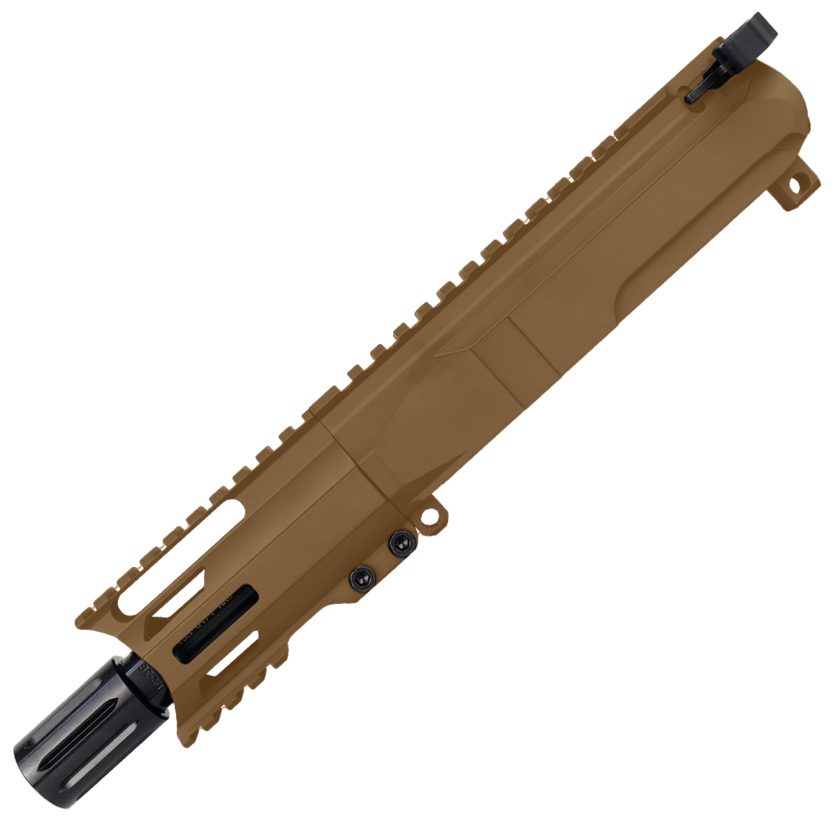AR40 .40 S&W Pistol Billet Upper Assembly 4" Barrel MLOK Handguard Complete w/ Charging Handle - Burnt Bronze