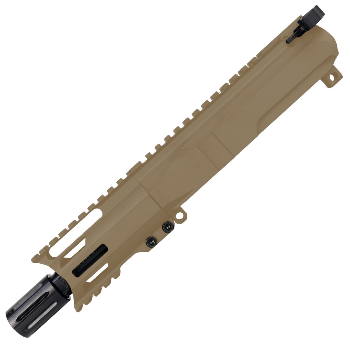 AR40 .40 S&W Pistol Billet Upper Assembly 4" Barrel MLOK Handguard Complete w/ Charging Handle - Flat Dark Earth