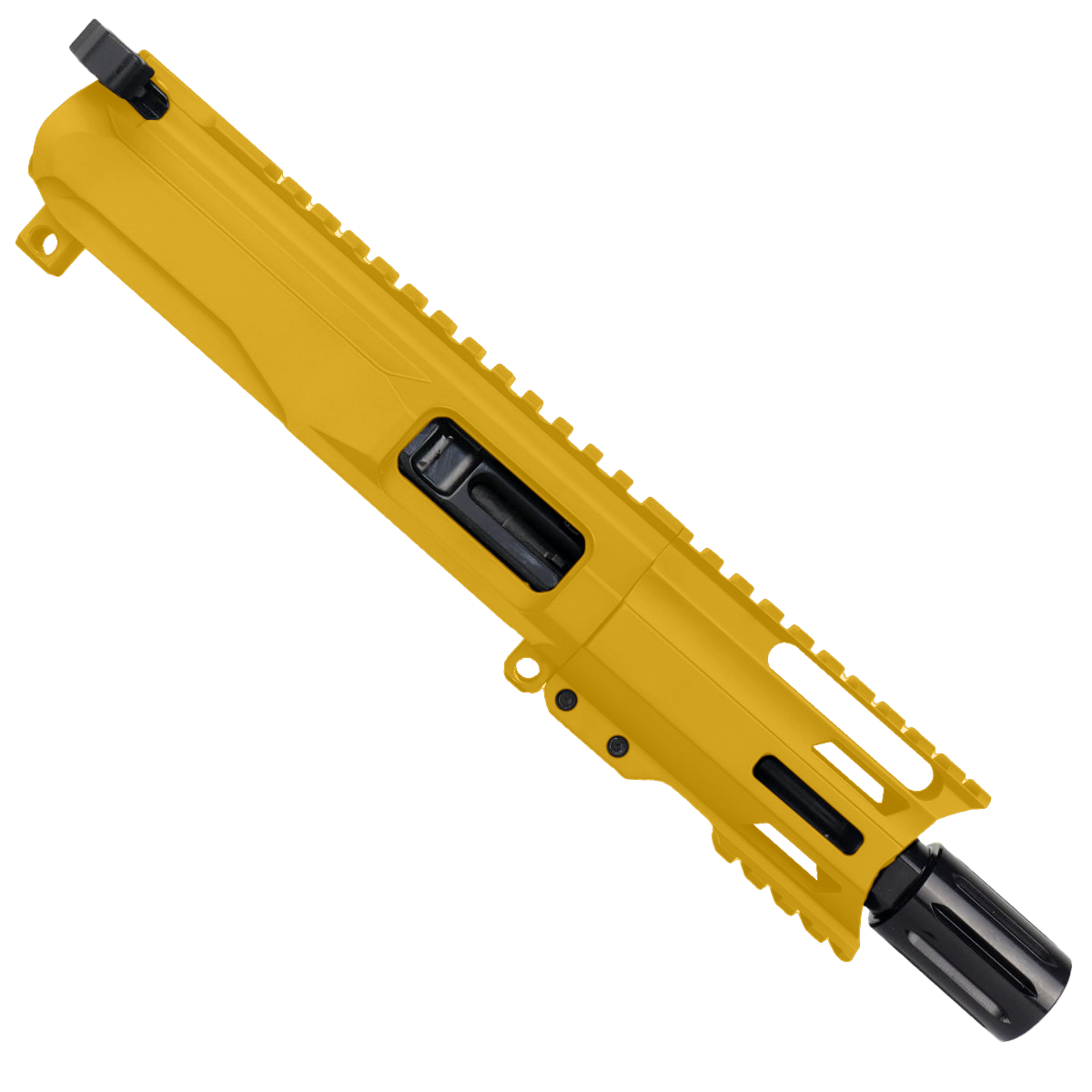 AR40 .40 S&W Pistol Billet Upper Assembly 4" Barrel MLOK Handguard Complete w/ Charging Handle - Gold