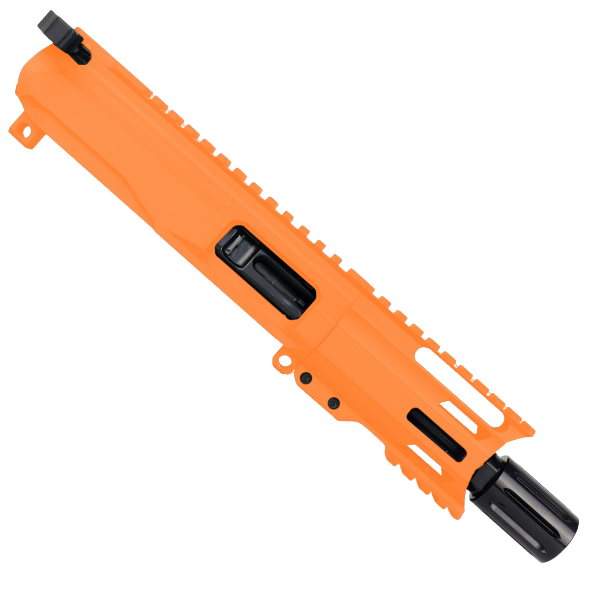 AR40 .40 S&W Pistol Billet Upper Assembly 4" Barrel MLOK Handguard Complete w/ Charging Handle - Tequila Sunrise Orange
