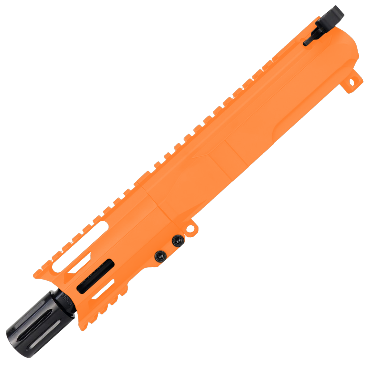 AR40 .40 S&W Pistol Billet Upper Assembly 4" Barrel MLOK Handguard Complete w/ Charging Handle - Tequila Sunrise Orange