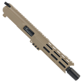 AR40 40 S&W Pistol Billet Upper Assembly 8" Barrel Custom Hybrid MLOK Handguard Complete w/ Charging Handle - Flat Dark Earth
