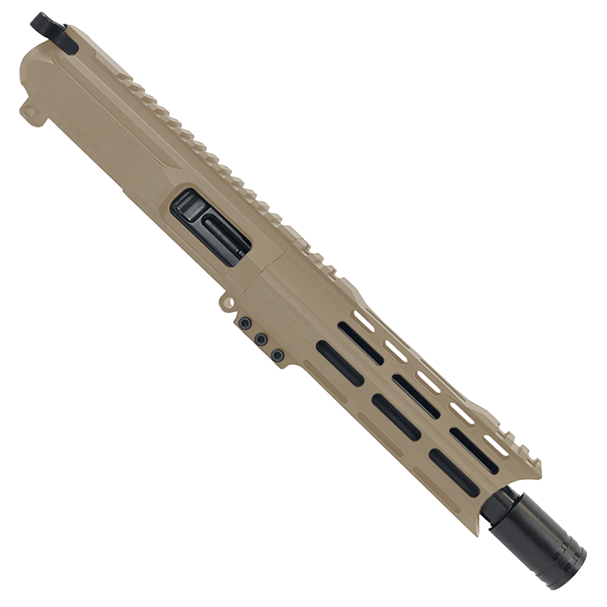 AR40 40 S&W Pistol Billet Upper Assembly 8" Barrel Custom Hybrid MLOK Handguard Complete w/ Charging Handle - Flat Dark Earth