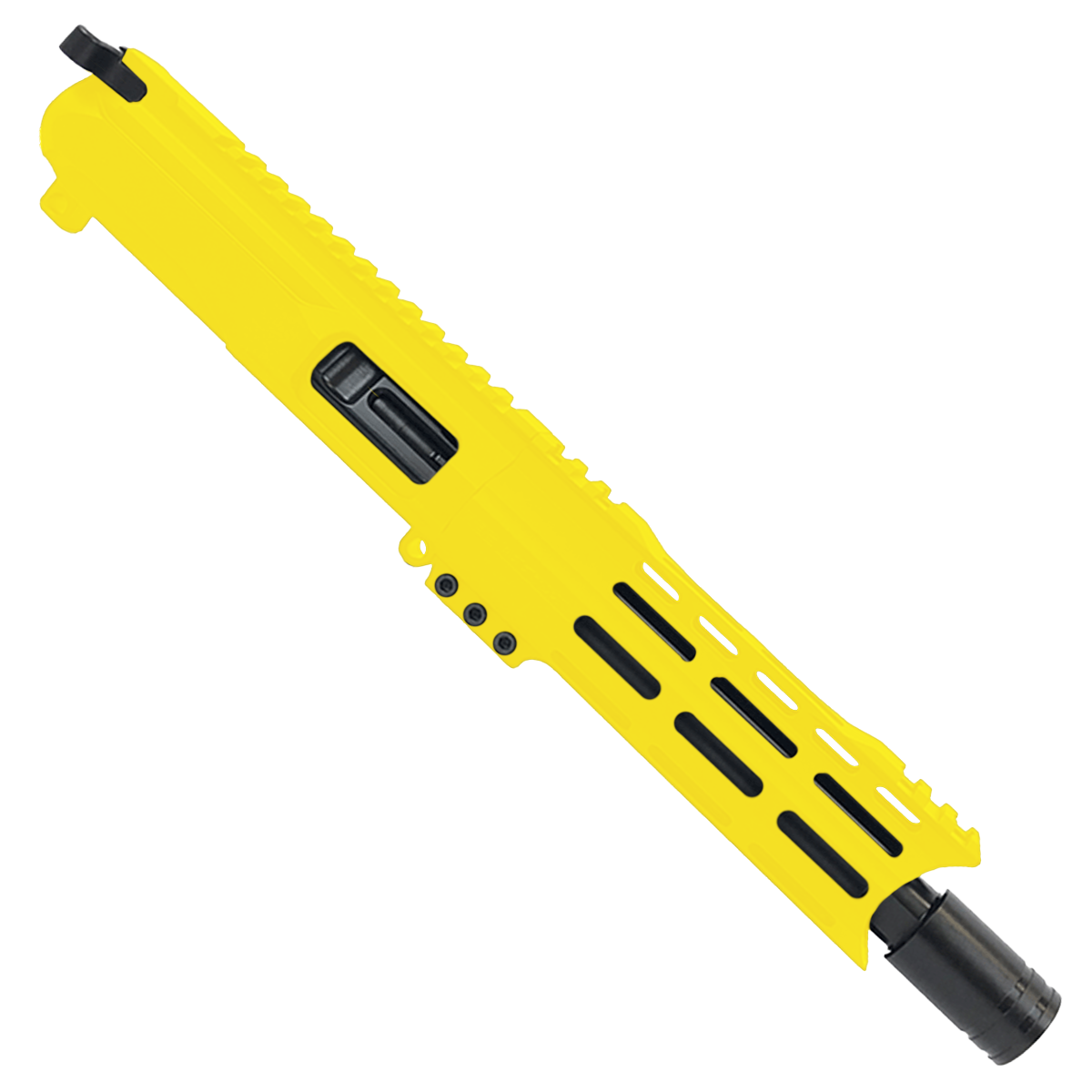 AR40 40 S&W Pistol Billet Upper Assembly 8" Barrel Custom Hybrid MLOK Handguard Complete w/ Charging Handle - Lemon Zest