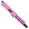 AR40 40 S&W Pistol Billet Upper Assembly 8" Barrel Custom Hybrid MLOK Handguard Complete w/ Charging Handle - Sig Pink